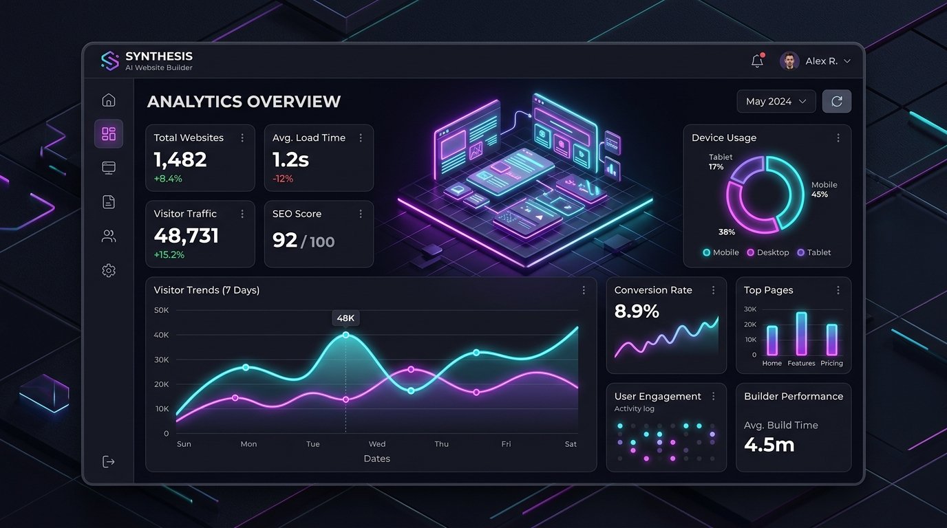 Futuristic AI Analytics Dashboard